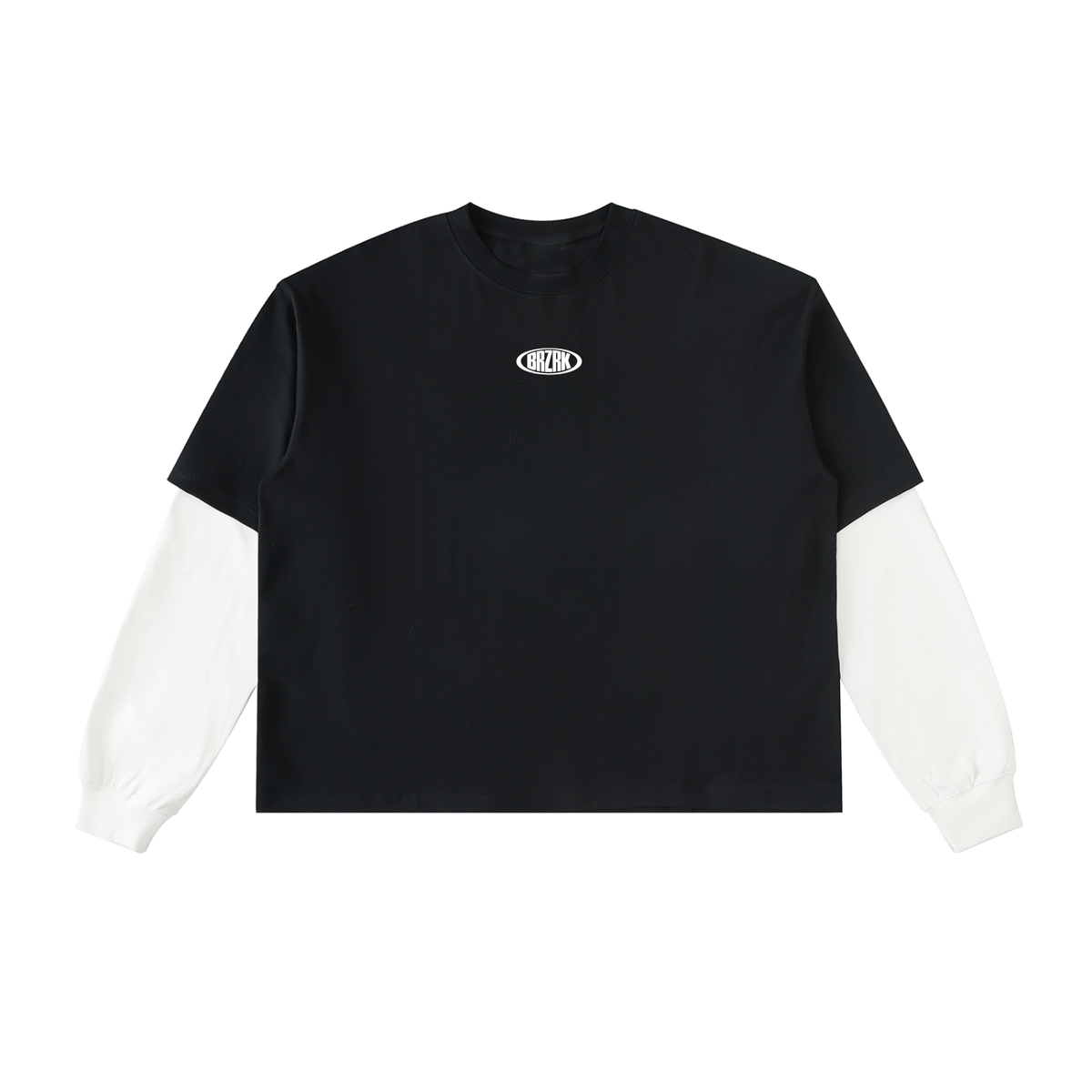 BRZRK Oval Layered Long Sleeve | Black/White