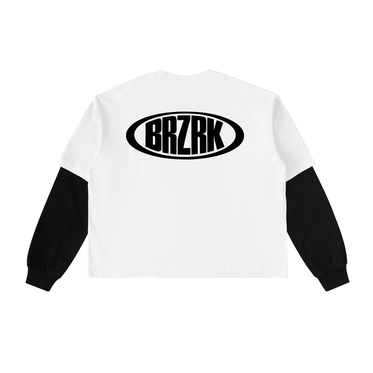 BRZRK Oval Layered Long Sleeve | White/Black
