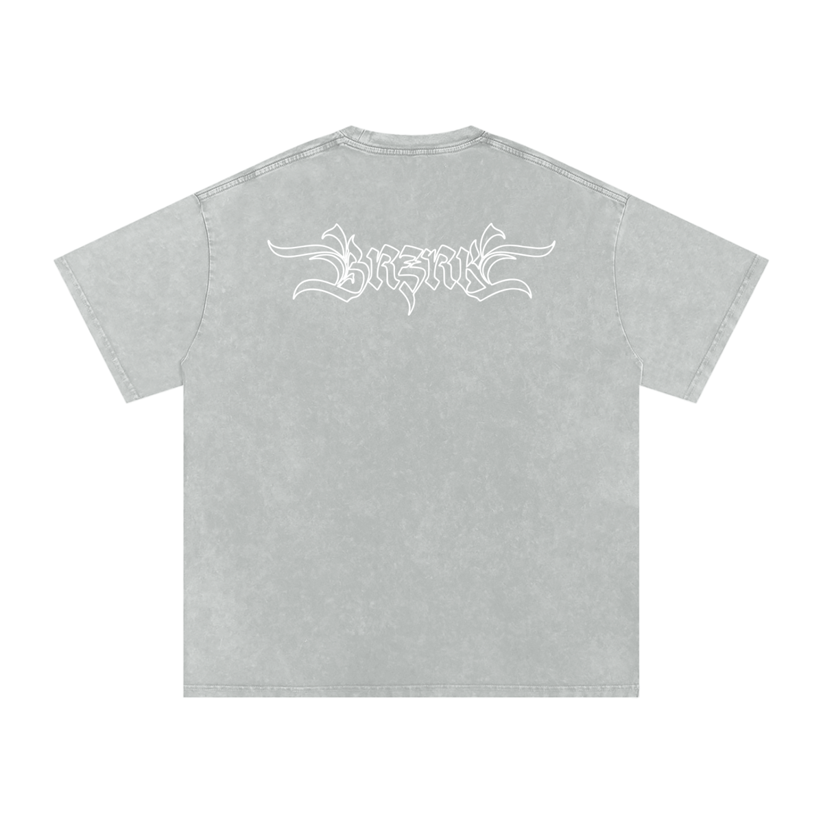 BRZRK Flourish Tee in Snow Wash, back view