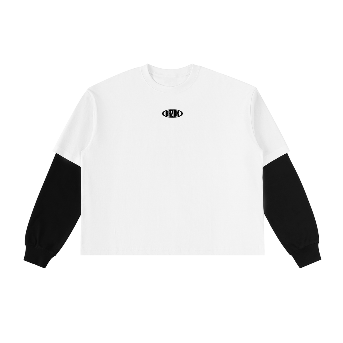 BRZRK Oval Layered Long Sleeve | White/Black