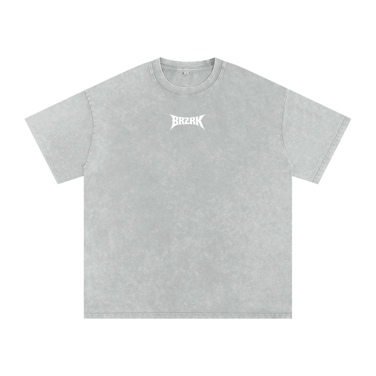 BRZRK Sk8 Tee in Snow Wash, front view